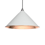 49503LG - From The Anvil Light Grey Hammered Copper Hockley Pendant - FTA Image 1 Thumbnail
