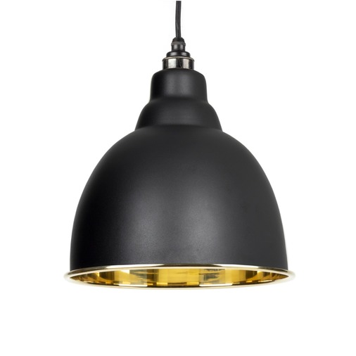 49518B - From The Anvil Black Smooth Brass Brindley Pendant - FTA Image 1