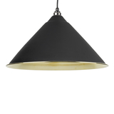 49524B - From The Anvil Black Smooth Brass Hockley Pendant - FTA Image 1 Thumbnail