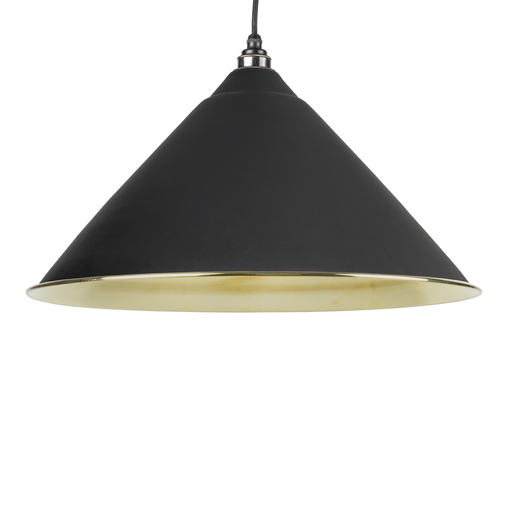 49524B - From The Anvil Black Smooth Brass Hockley Pendant - FTA Image 1