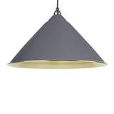 49524DG - From The Anvil Dark Grey Smooth Brass Hockley Pendant - FTA Image 1 Thumbnail