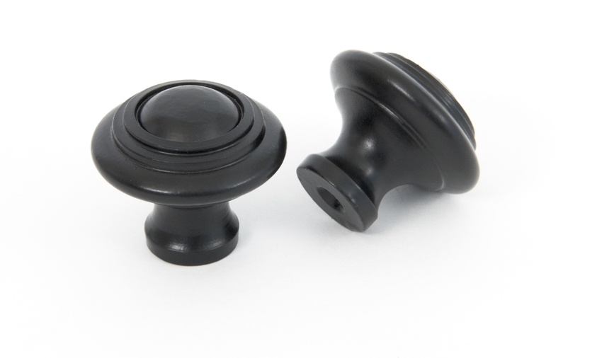 83511 - From The Anvil Black Ringed Cabinet Knob - Small - FTA Image 1