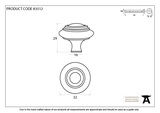 From The Anvil Natural Smooth Ringed Cabinet Knob - Small 83512 Image 2 Thumbnail