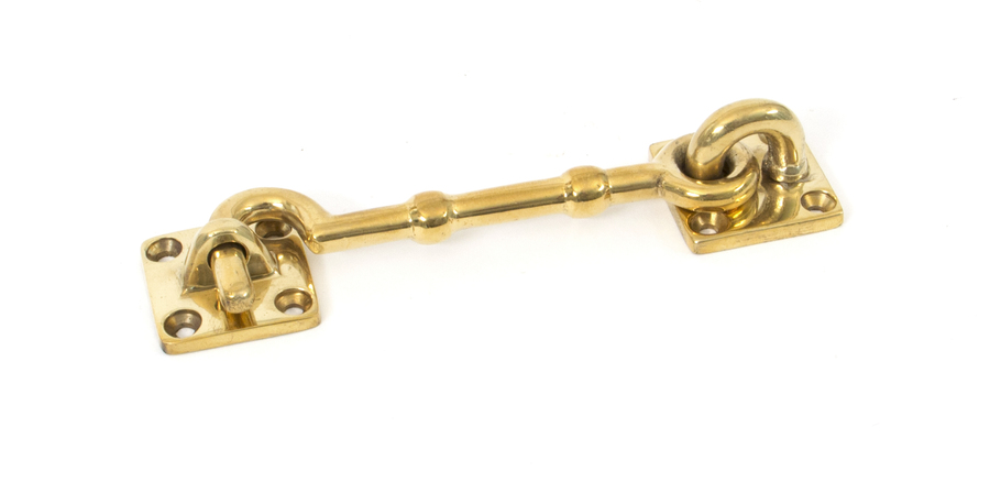 83548 - From The Anvil Polished Brass 4'' Cabin Hook - FTA Image 1