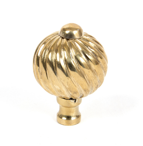 83550 - From The Anvil Polished Brass Spiral Cabinet Knob - Small - FTA Image 1