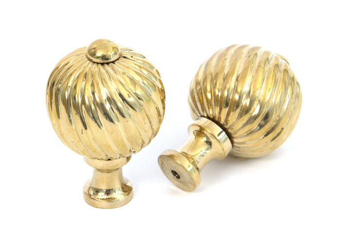 83551 - From The Anvil Polished Brass Spiral Cabinet Knob - Medium - FTA Image 2