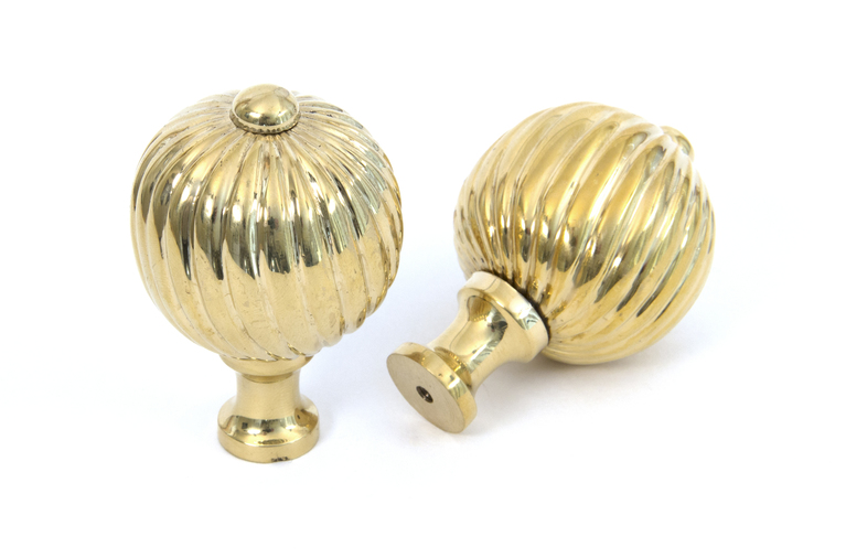 83552 - From The Anvil Polished Brass Spiral Cabinet Knob - Large - FTA Image 2