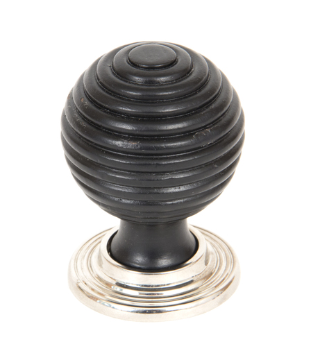 From The Anvil Ebony and PN Beehive Cabinet Knob 38mm 83870 Image 1
