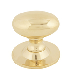 83879 - From The Anvil Polished Brass Oval Cabinet Knob 40mm - FTA Image 1 Thumbnail