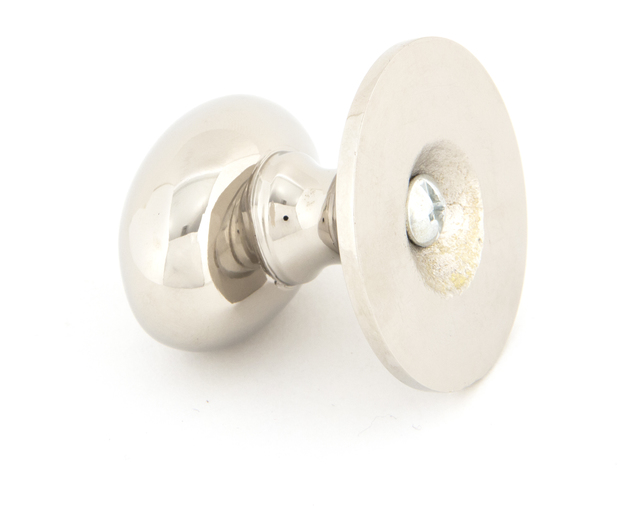 83880 - From The Anvil Polished Nickel Oval Cabinet Knob 40mm - FTA Image 2