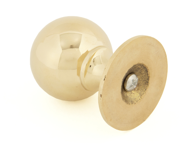 83881 - From The Anvil Polished Brass Ball Cabinet Knob 39mm - FTA Image 2