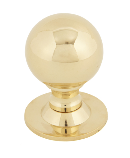 83881 - From The Anvil Polished Brass Ball Cabinet Knob 39mm - FTA Image 1