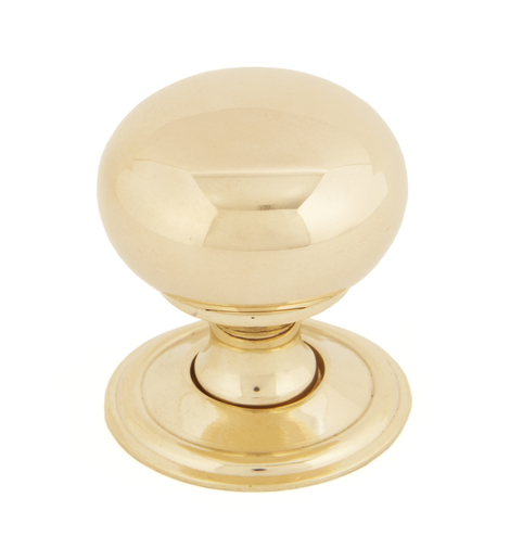 From The Anvil Polished Brass Mushroom Cabinet Knob 32mm 83883 Image 1