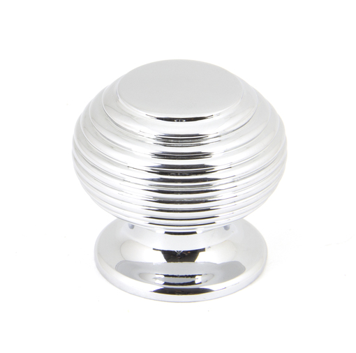 90337 - From The Anvil Polished Chrome Beehive Cabinet Knob 30mm - FTA Image 1
