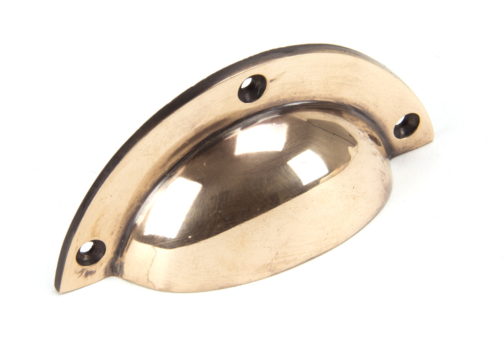 91961 - -From The Anvil Polished Bronze 4'' Plain Drawer Pull - FTA Image 1
