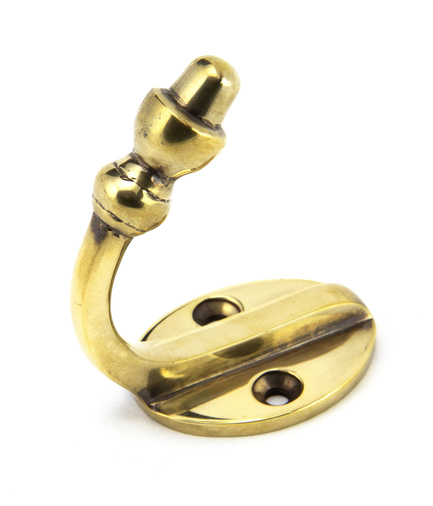 92009 - From The Anvil Aged Brass Coat Hook - FTA Image 1