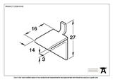 92160 - From The Anvil Black Double Stud for Flat Black Bookcase Strip - FTA Image 3 Thumbnail