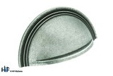 H1111.64.PE Cromwell Cup Handle Raw Pewter 64mm Hole Centre Image 1 Thumbnail