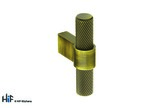 H1125.35.AGB Knurled T-Bar Handle Aged Brass Central Hole Centre Image 1 Thumbnail