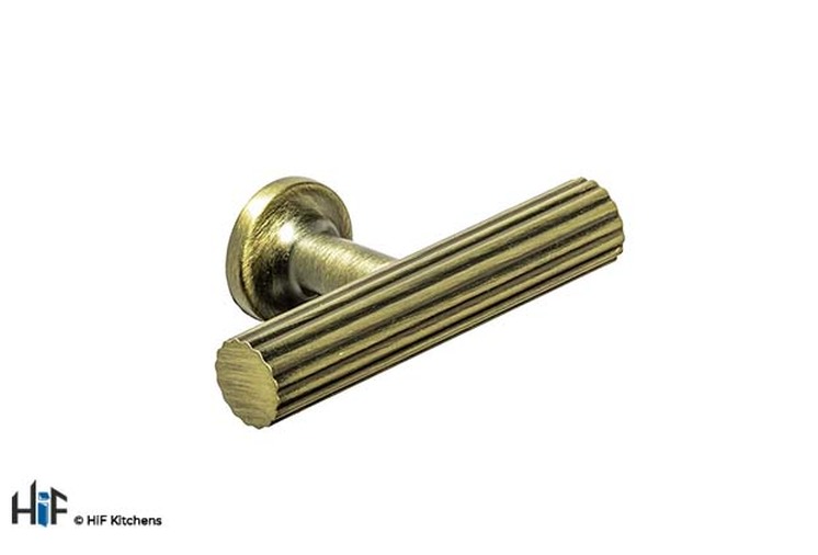 H1143.60.AGB Strand T Bar Handle Brass Second Nature  Image 1