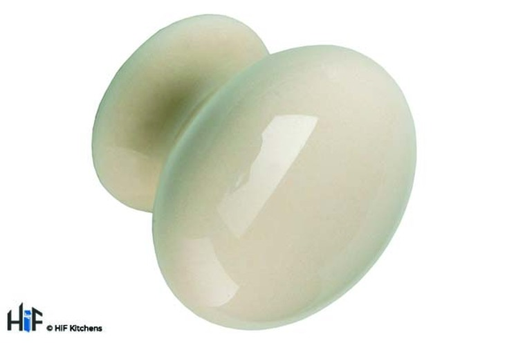 SP7/39CR Gates Knob Ceramic Porcelain Cream Central Hole Centre Image 1
