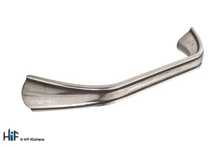 H1054.128.PE Stretton Bow Handle Polished Pewter 128mm hole Centre  Image 1