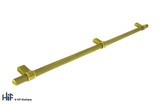 H1126.257.AGB Knurled Bar Handle Aged Brass 192mm Hole Centre Image 1 Thumbnail