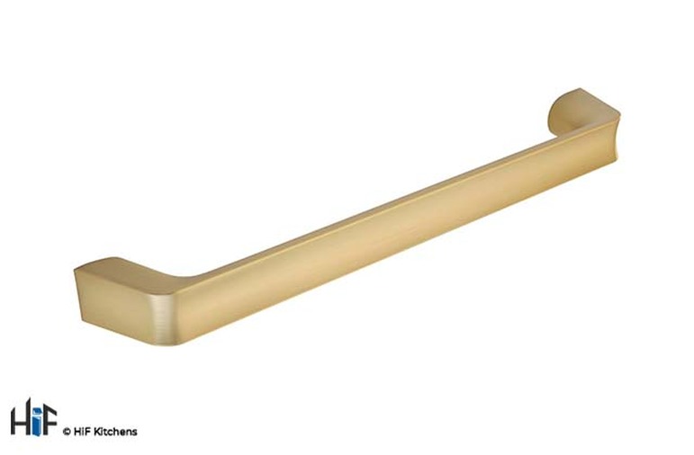 H1133.160.BHB Kitchen D Handle 340mm Wide Brushed Brass Image 1