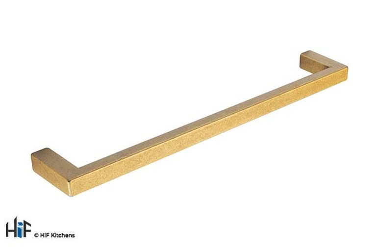 H1137.160.AGB Kitchen Bar Handle 168mm Wide Aged Brass Image 1