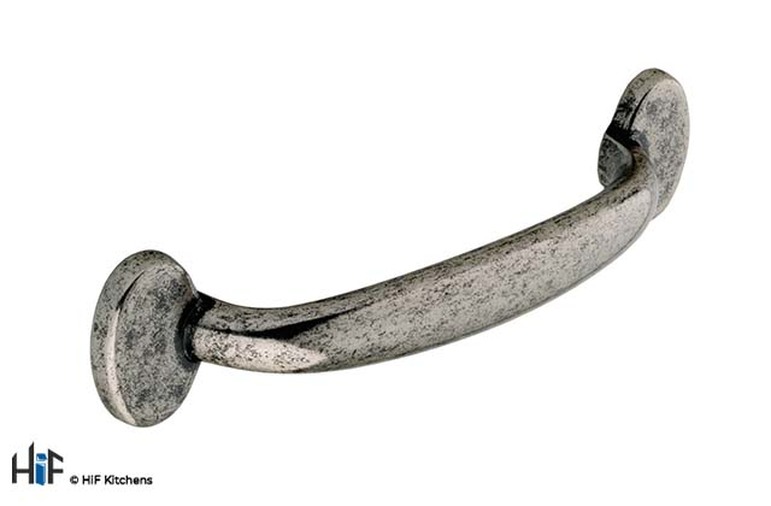 H267.96.PE Mayfair Bow Handle Raw Pewter Effect 96mm Hole Centre Image 1
