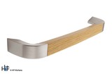 H962.192.SSOA  D Handle Oak And Stainless Steel 192mm Image 1 Thumbnail