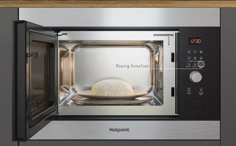 Hotpoint Buit-In Microwave & Grill 800 Watts (38cm Tall) MF20GIXH Image 4