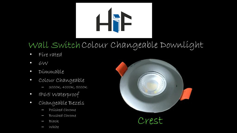 Crest Downlight Various Bezels 6W Fire Rated IP65 Dimmable Image 9