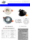 Crest Downlight Various Bezels 6W Fire Rated IP65 Dimmable Image 5 Thumbnail