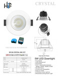 Crystal Down Light Changeable Bezel - 5W Fire Rated IP65 Dimmable Image 3 Thumbnail