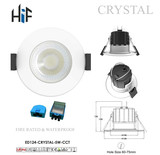 Crystal Down Light Changeable Bezel - 5W Fire Rated IP65 Dimmable Image 2 Thumbnail