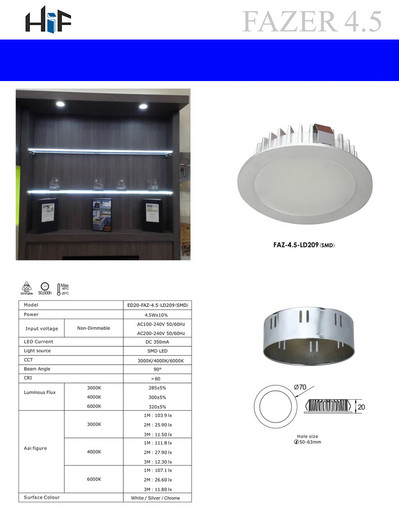 Fazer 4.5W Cabinet Downlight - Kitchen Lighting Image 6