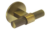 H1125.35B383AGB Knurled T-Bar Handle on Circular Backplate Aged Brass Image 1 Thumbnail