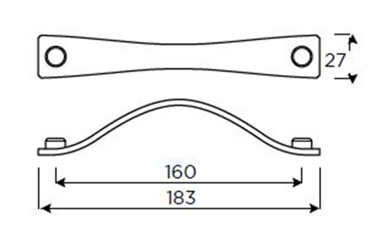 Maygrove H1135.160.MB Bow Handle Industrial Matt Black Image 3