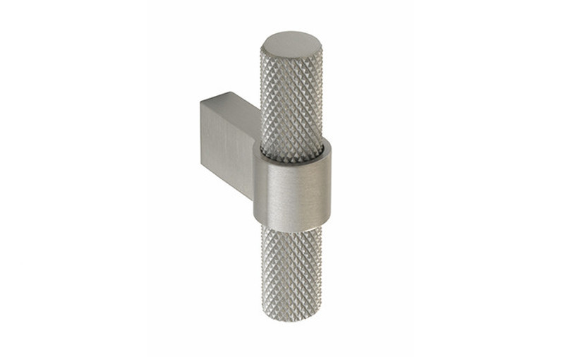 Knurled H1125.35.SS T-Bar Handle Polished Stainless Steel Central Hole Centre Image 1