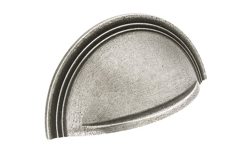 Cromwell H1111.64.PE Cup Handle Raw Pewter 64mm Hole Centre Image 1