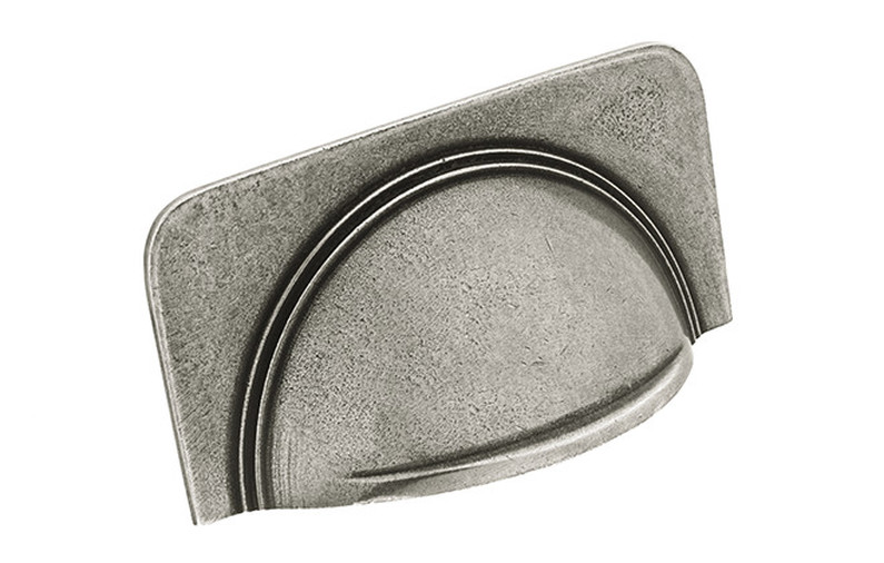 Cromwell H1112.64.PE Cup Handle Raw Pewter 64mm Hole Centre Image 1