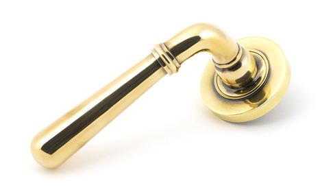 View 45755 - Aged Brass Newbury Lever on Rose Set (Plain) FTA offered by HiF Kitchens