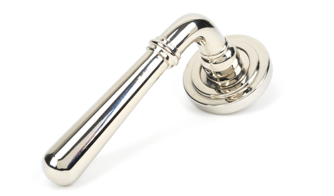 View 46058 - Polished Nickel Newbury Lever on Rose Set (Art Deco) - FTA offered by HiF Kitchens