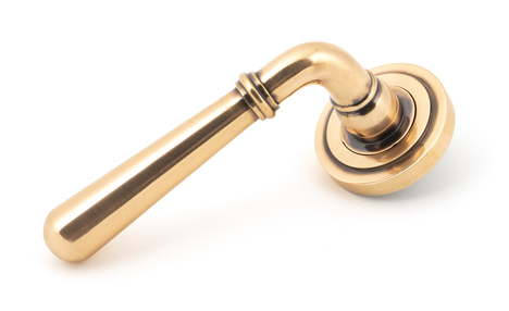 View 46066 - Polished Bronze Newbury Lever on Rose Set (Art Deco) - FTA offered by HiF Kitchens