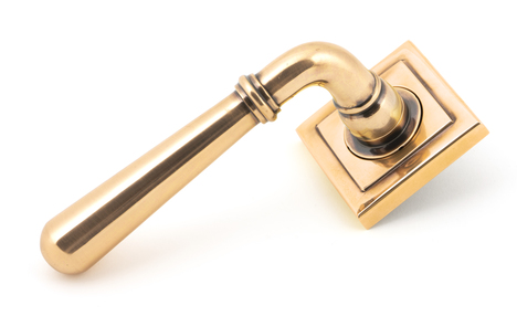 View 46068 - Polished Bronze Newbury Lever on Rose Set (Square) - FTA offered by HiF Kitchens