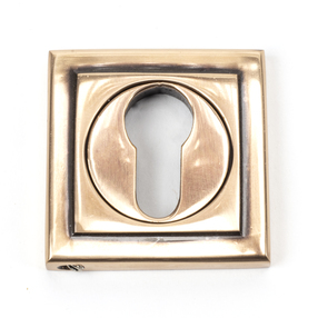 View 46128 - Polished Bronze Round Euro Escutcheon (Square) - FTA offered by HiF Kitchens