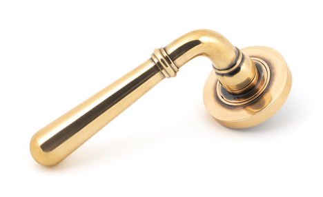 View Polished Bronze Newbury Lever on Rose Set (Plain) - U offered by HiF Kitchens