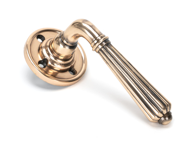 View 50085 - Polished Bronze Hinton Lever on Rose Set - U - FTA offered by HiF Kitchens