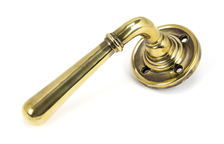 View 50091 - Aged Brass Newbury Lever on Rose Set - U - FTA offered by HiF Kitchens